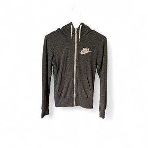 Nike Full Zip Hoodie XS Gray Lightweight Organic Cotton Athletic Women’s